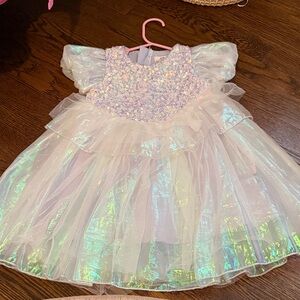 Iridescent Sparkle Fairy Costume Dress for Kids
